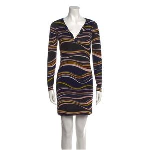DVF Silk shift dress in 70s style